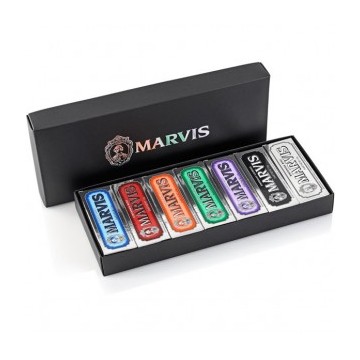 Marvis Black Box Set Dantų pastų rinkinys dėžutėje, 7*25 ml